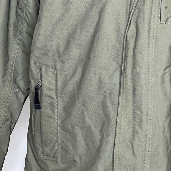 LL Bean Men's Thinsulate Winter Jacket Hooded Olive Green Outdoor Large 2010s - Picture 8 of 16